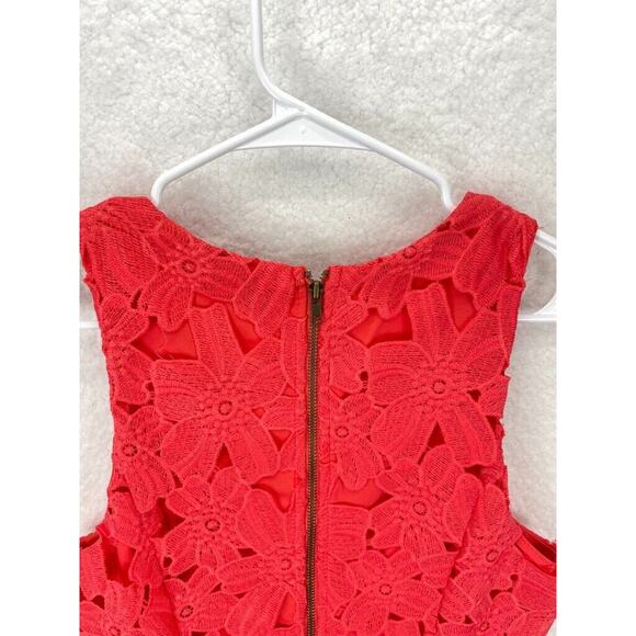 ASTR Floral Lace Dress Women’s Size M Red Textured Sleeveless Cocktail NWT - Picture 10 of 10